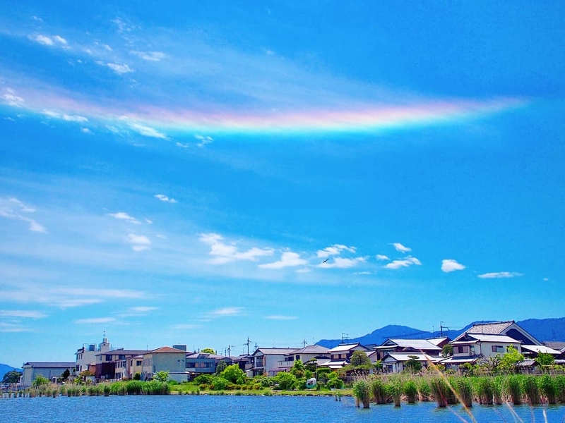虹と琵琶湖と夏空と 18年 夏コンテスト 滋賀 びわ湖 虹色フォトコンテスト